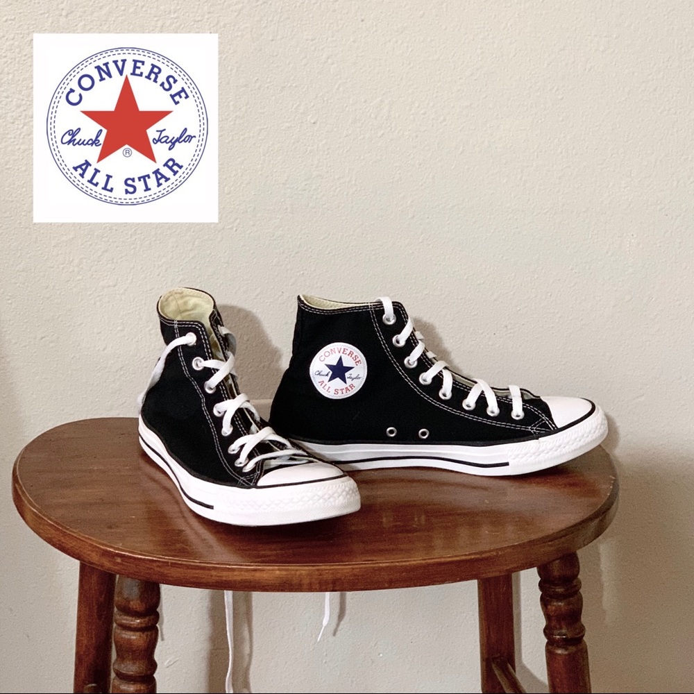Converse Black High Top Lace up - Women’s Size 10 (EUC)